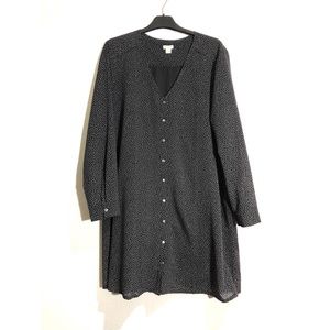 J. Crew Factory V neck long sleeve dress Large